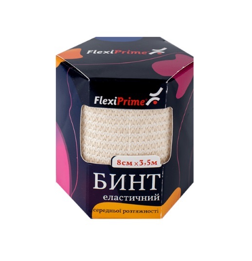 Бинт эластичный FlexiPrime средней растяжимости 3,5 м х 8 см