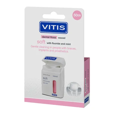 Зубна нитка Dentaid Vitis м'яка, що розпушується, 50 м