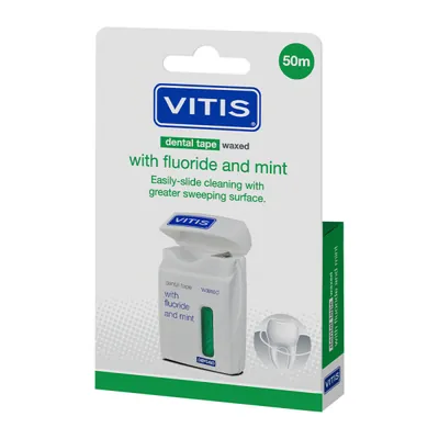Зубна стрічка Dentaid Vitis широка, 50 м