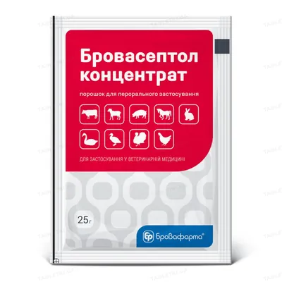 Бровасептол (ДЛЯ ТВАРИН) концентрат, 25 г