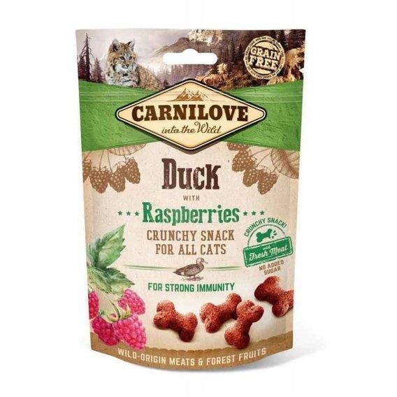 Лакомство для кошек Carnilove Crunchy Snack с уткой, малиной и свежим мясом, 50 г