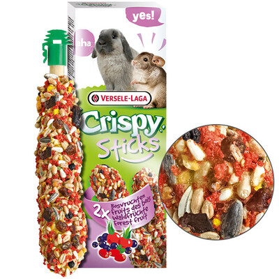 Лакомство для кроликов и шиншилл Versele-Laga Crispy Mega Sticks Mountain Valley лесные фрукты, 140 г