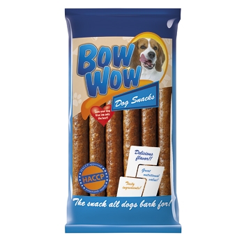 Ласощі для собак BowWow ковбаса колагенова салямі, 6 шт.