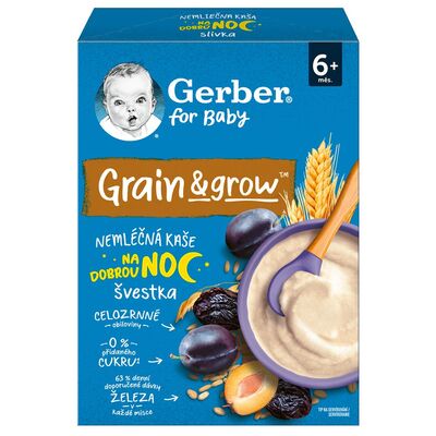 Каша безмолочная Gerber овсяно-пшеничная с черносливом для детей с 6 месяцев, 200 г