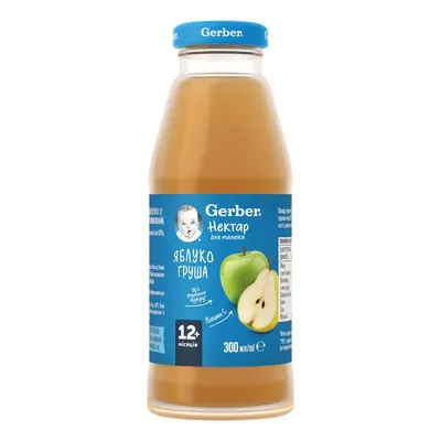 Нектар Gerber Яблуко-груша для дітей з 12 місяців, 300 мл