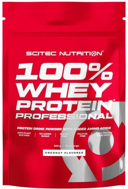 Протеїн сироватковий змішаний Scitec Nutrition 100% Whey Protein Professional кокос, 500 г