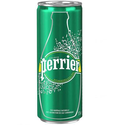 Вода минеральная Perrier газированная, банка, 0,33 л