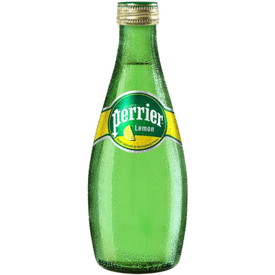 Вода минеральная Perrier Лимон газированная, стеклянная бутылка, 0,33 л
