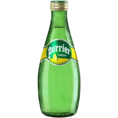 Вода мінеральна Perrier Лимон газована, скляна пляшка, 0,33 л