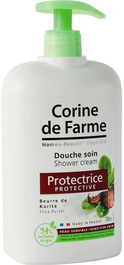 Гель для душу Corine De Farme Protective з олією ши, 750 мл