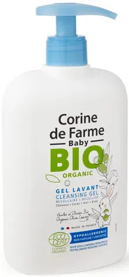 Гель для миття волосся та тіла Corine De Farme Baby Bio Organic міцелярний дитячий 500 мл
