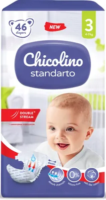 Підгузки Chicolino Standarto дитячі, розмір 3, 4-9 кг, 46 шт