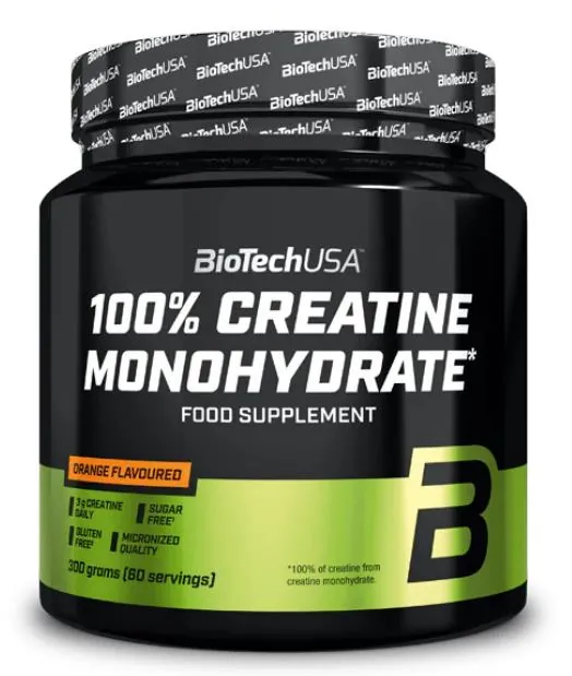Креатин Biotech 100% Creatine Monohydrate апельсин, банка 300 г