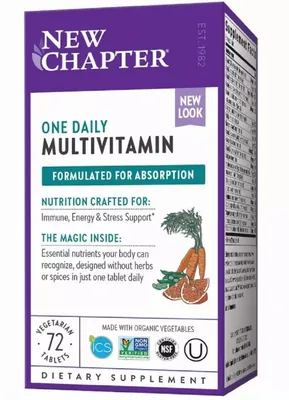 Мультивітамінний комплекс New Chapter One Daily Multivitamin, 72 таблетки