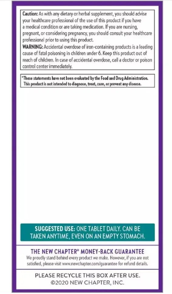 Мультивітамінний комплекс New Chapter One Daily Multivitamin, 72 таблетки