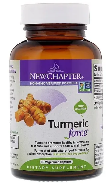 Куркумин New Chapter Turmeric Force, 30 вегетаріанських капсул