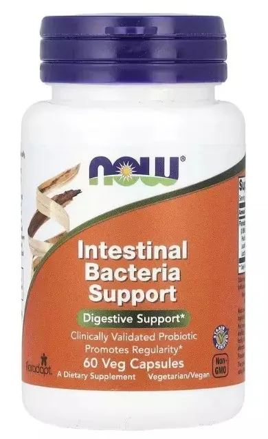Пробіотики NOW Intestinal Bacteria Support вег. капсули №60