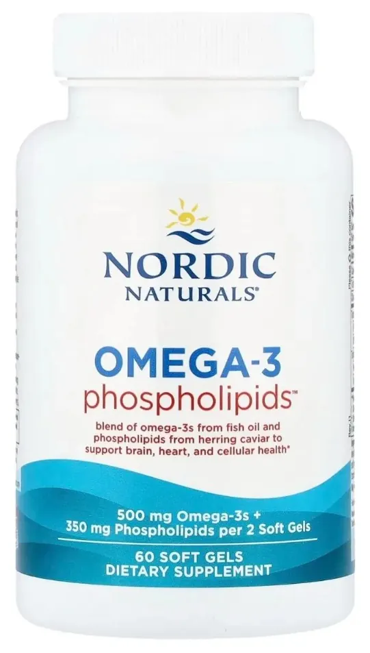 Омега-3 з фосфоліпідами Nordic Naturals Omega-3 Phospholipids, 60 м'ягких капсул