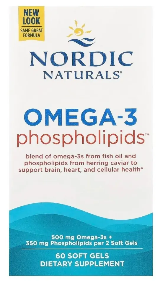 Омега-3 з фосфоліпідами Nordic Naturals Omega-3 Phospholipids, 60 м'ягких капсул