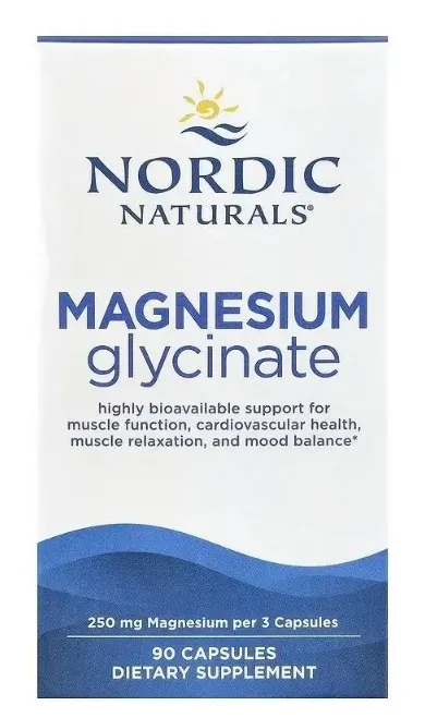 Магній гліцинат Nordic Naturals Magnesium Glycinate без смаку, 90 капсул