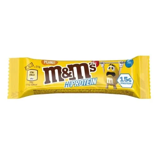 Батончик протеїновий M&M's Hi Protein арахіс, 51 г