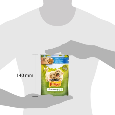 Корм влажный для щенков Purina Friskies с курицей и морковью в соусе, 100 г