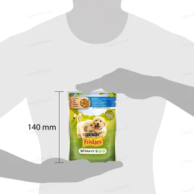 Корм вологий для цуценят Purina Friskies з куркою та морквою в соусі, 100 г