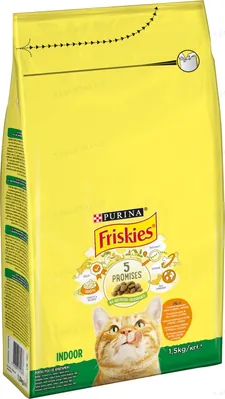 Корм сухий для кішок Purina Friskies Indoor з куркою та овочами, 1,5 кг