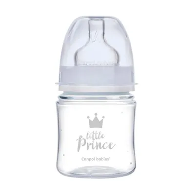 Пляшечка Canpol Babies Easystart Royal baby антиколікова з широким отвором, синя, 120 мл