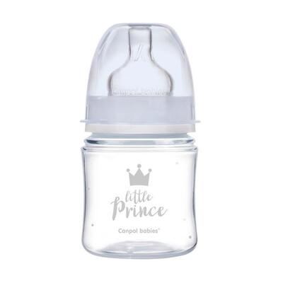 Пляшечка Canpol Babies Easystart Royal baby антиколікова з широким отвором, синя, 120 мл