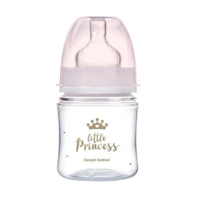 Бутылочка Canpol Babies Easystart Royal baby антиколиковая с широким отверстием, розовая, 120 мл
