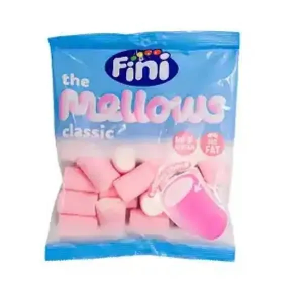Маршмеллоу Fini Mellows classic рожеві, 80 г