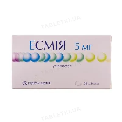Есмія таблетки по 5 мг №28 (14х2)