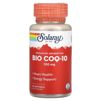 Био Коэнзим Q10 Solaray Bio COQ-10, 30 мягких капсул