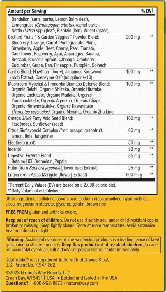 Мультивітаміни Nature's Way Alive! Max3 Potency Multivitamin With Iron, 90 таблеток