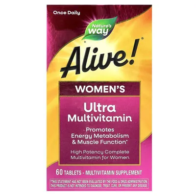 Мультивітаміни для жінок Nature's Way Alive! Women's Ultra Multivitamin, 60 таблеток