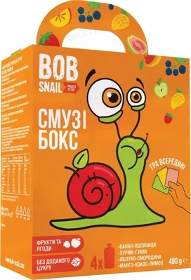Набір Bob Snail Fruits To Go Смузі бокс з коміксом, 480 г