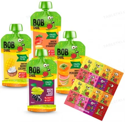 Набір Bob Snail Fruits To Go Смузі бокс з коміксом, 480 г