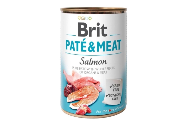Корм влажный для собак Brit Pate & Meat с лососем, 400 г