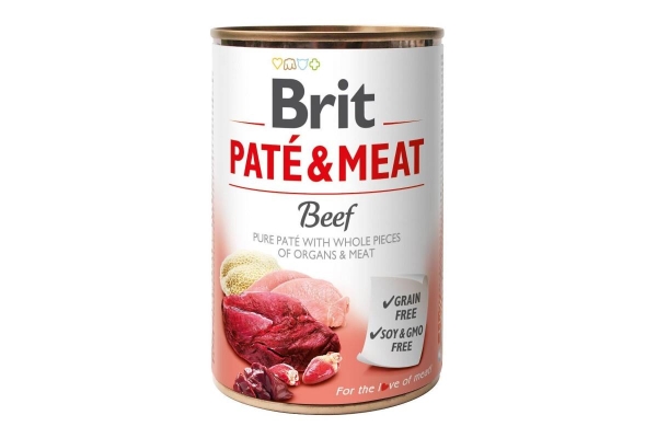 Корм влажный для собак Brit Pate & Meat с говядиной, 400 г
