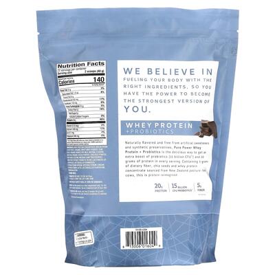 Сироватковий протеїн + пробіотики Dr. Mercola Whey Protein + Probiotics смак шоколаду, 880 г