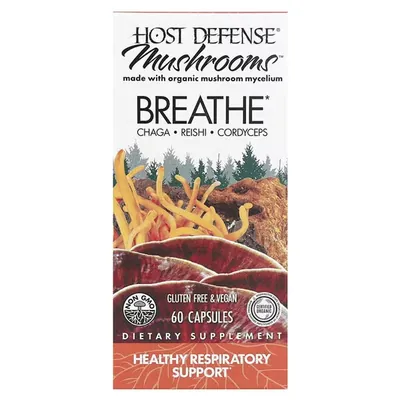 Грибний комплекс для дихальної системи Fungi Perfecti Breathe, 60 капсул
