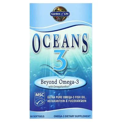 Омега-3 з Омегаксантином Garden of Life Omega-3 with OmegaXanthin, 60 капсул