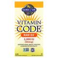 Витамин D3 2000 МЕ Garden of Life Vitamin Code RAW D3, 120 вегетарианских капсул