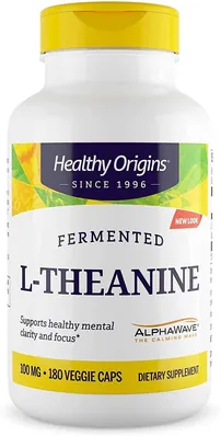 L-теанін Healthy Origins L-Theanine 100 мг, 180 капсул