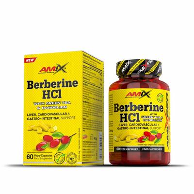 Берберин Amix Nutrition Pro Berberine HCl + GreenTea + Dandelion, 60 капсул