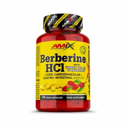 Берберин Amix Nutrition Pro Berberine HCl + GreenTea + Dandelion, 60 капсул