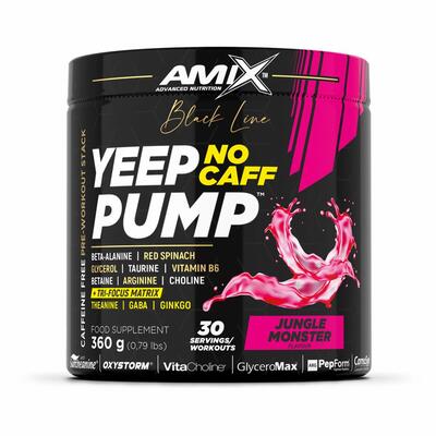 Предтренировочный комплекс Amix Nutrition Black Line Yeep Pump No Caff Jungle Monster, 360 г