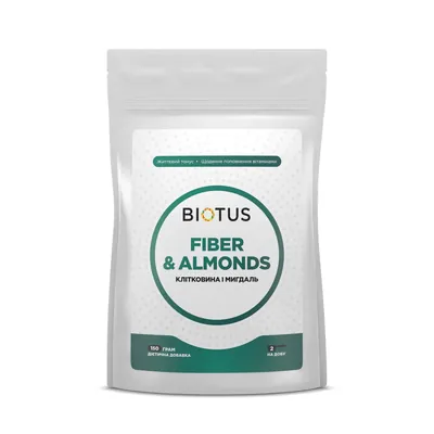 Клітковина і мигдаль Biotus Fiber Almonds, 150 г