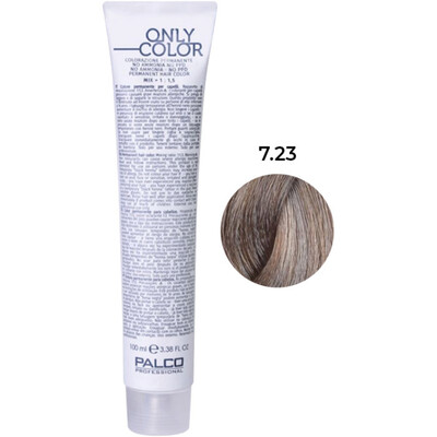 Крем-краска для волос Palco Professional Only Color безаммиачная № 7.23 блонд средний золотой ирис, 100 мл
